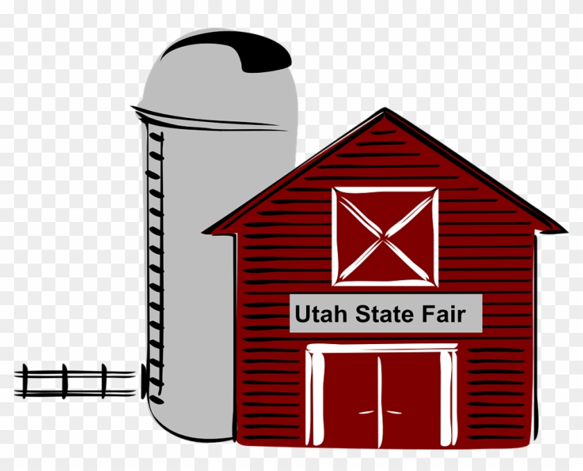 Farm House Clipart - Barn With Silo Clipart #308787