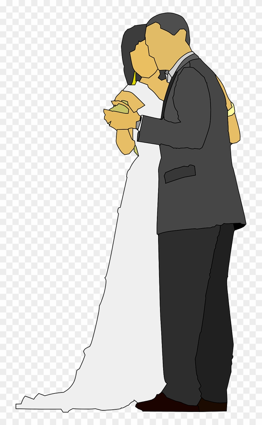 Danse Clipart Bride And Groom - Cartoon Man And Lady Dancing #308880