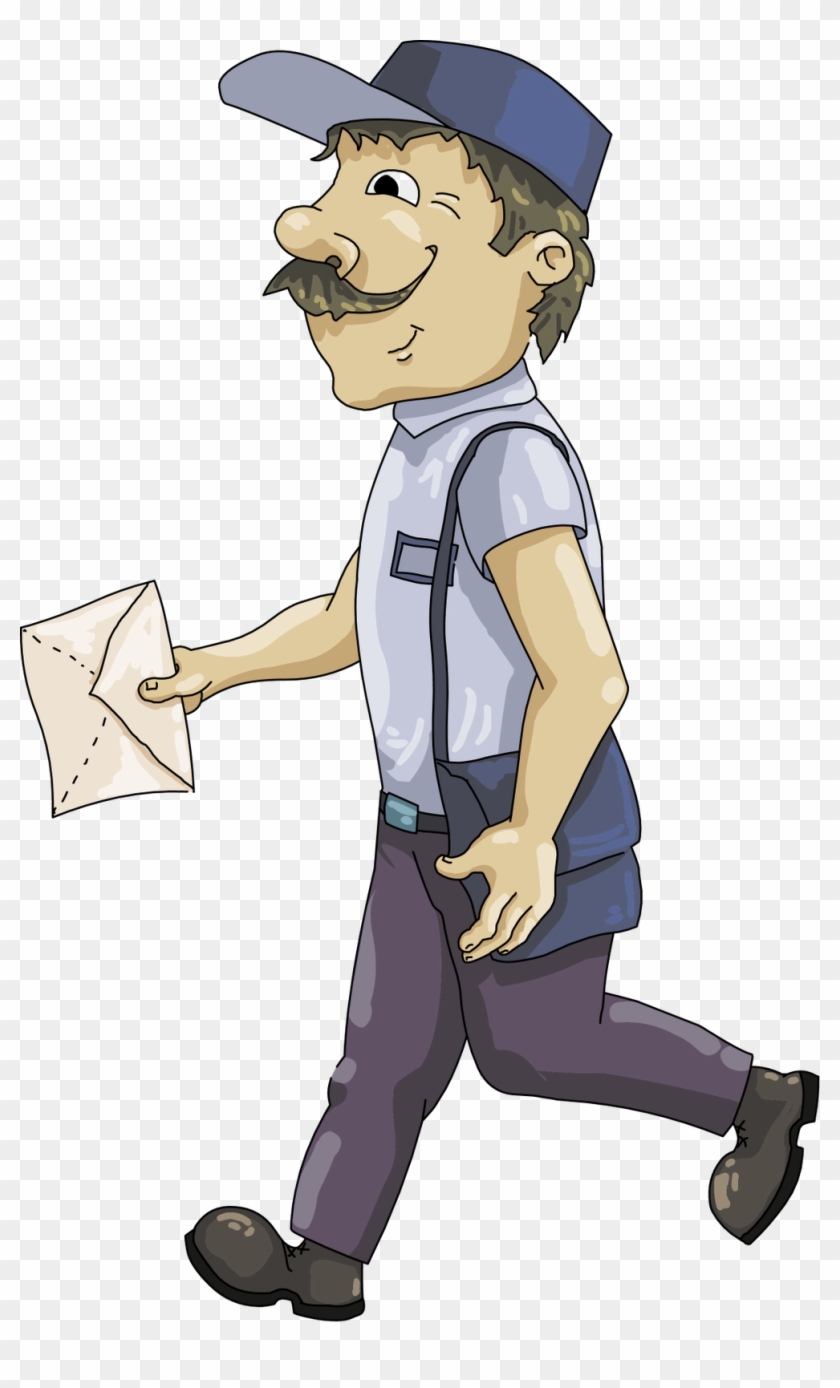 Post Office Clipart Black And - Mail Carrier Clip Art #308882