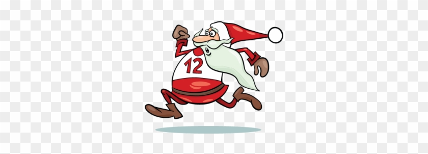 Marine City Merry Time 5k Run/walk And 1 Mile Fun Run - Santa Running Cartoon #308891