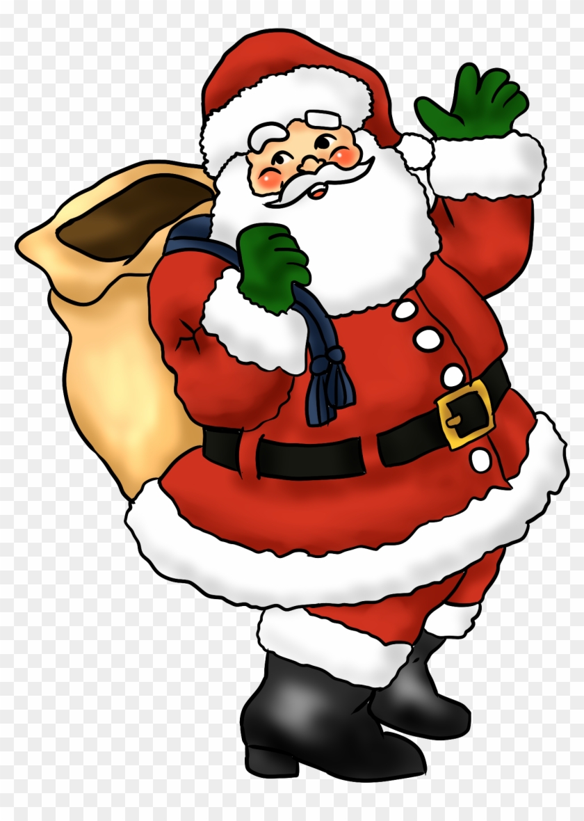 Free Lovely Santa Claus Clip Art - Whimsical Christmas Easy Coloring Book For Adults #308933