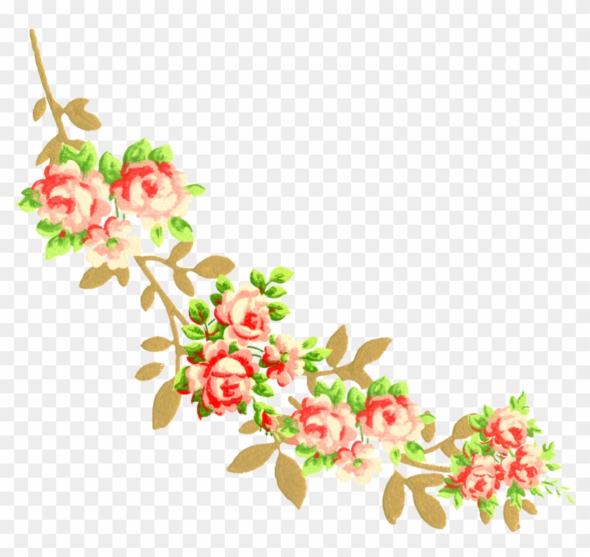 The Second Digital Corner Clip Art Is A Lovely Flower - Invitation Borders Designs Png #308987