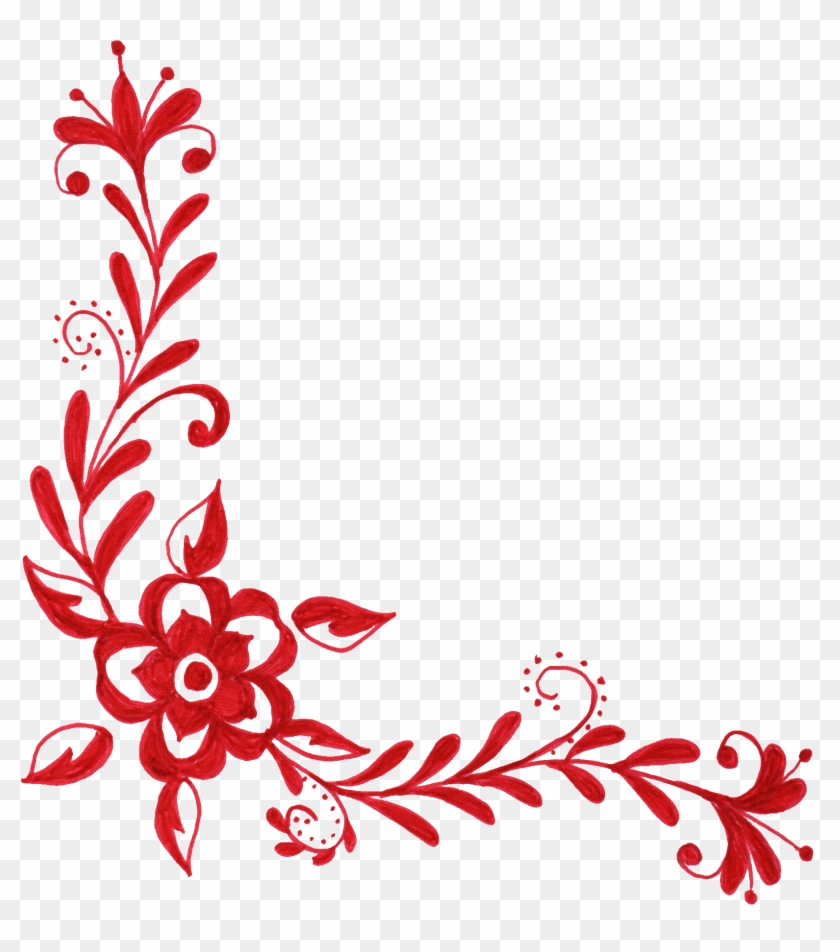 Free Download - Red Floral Png #309001