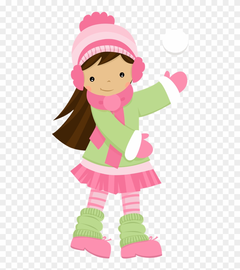 Girls ‿✿⁀○ - Girl Sledding In Snow Clipart #309214