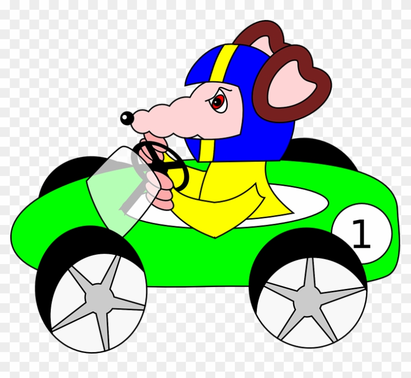 Racing Car Cartoon - Coche De Carreras Animado #309227