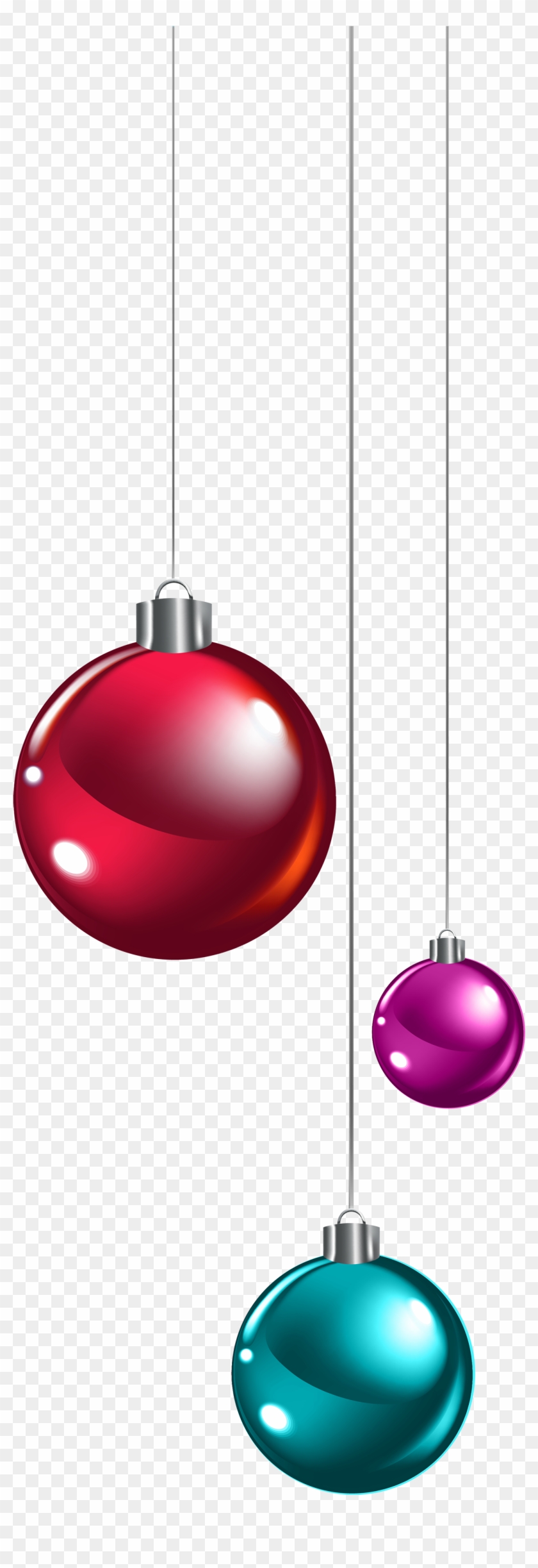 Hanging Christmas Balls Png Clipart - Christmas Ornament #309311