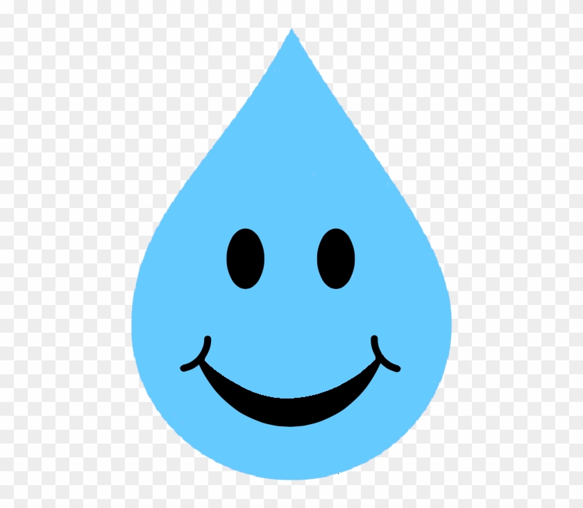 Smile Sky Blue Water Drop Image - Water Droplet Smiley Face #309314