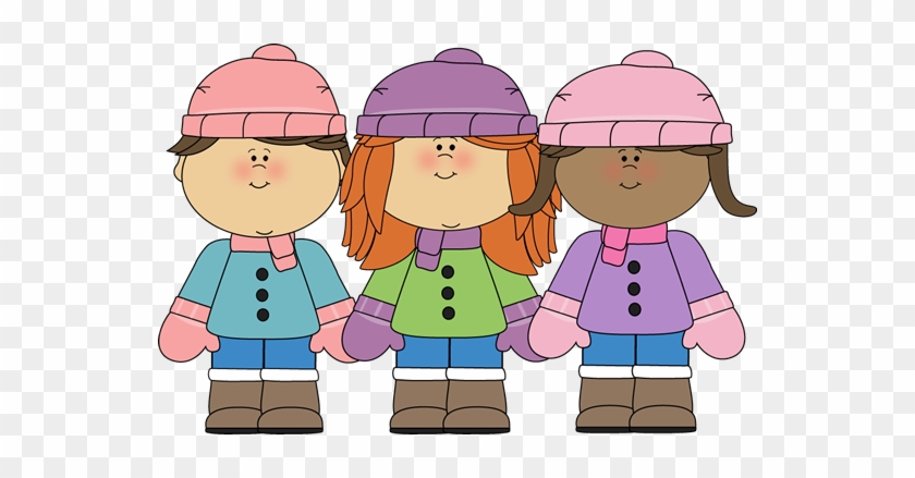 Cap Clipart Winter Jacket - Kids In Winter Clothes Clipart #309337