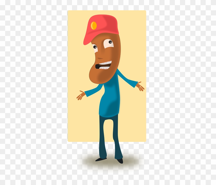 Standing Potato Head, Dude, Guy, Man, Cap, Hat, Standing - Cartoon #309378