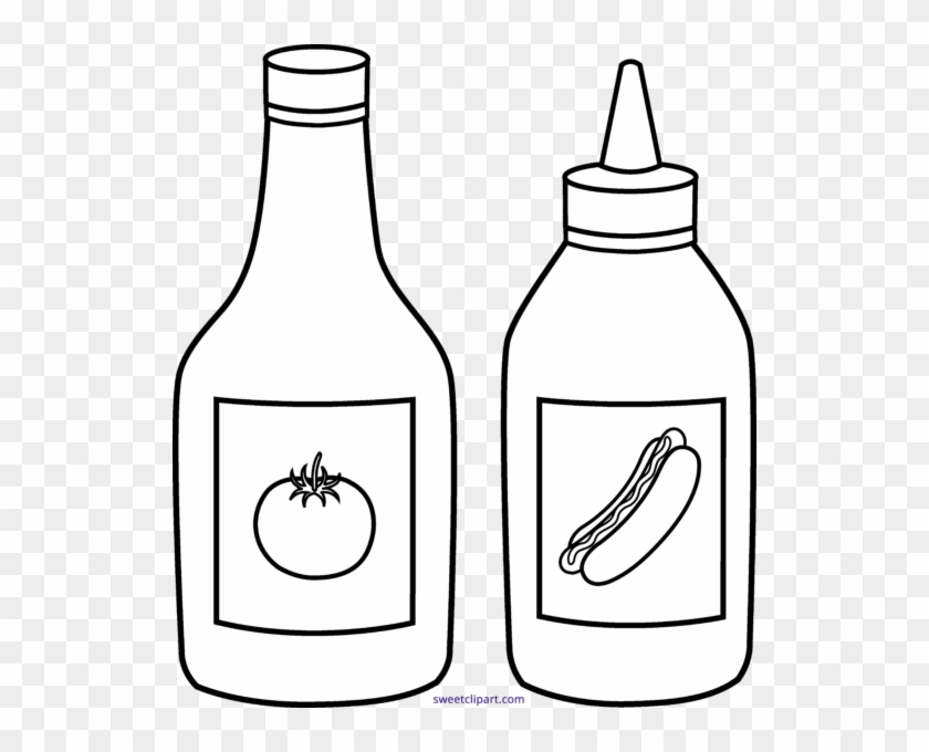 Sweet Clip Art - Ketchup Clipart Black And White #309498