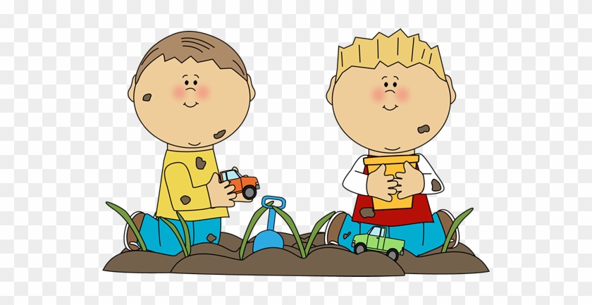 Outside Clipart May - Boys Playing In Dirt Clipart #309529