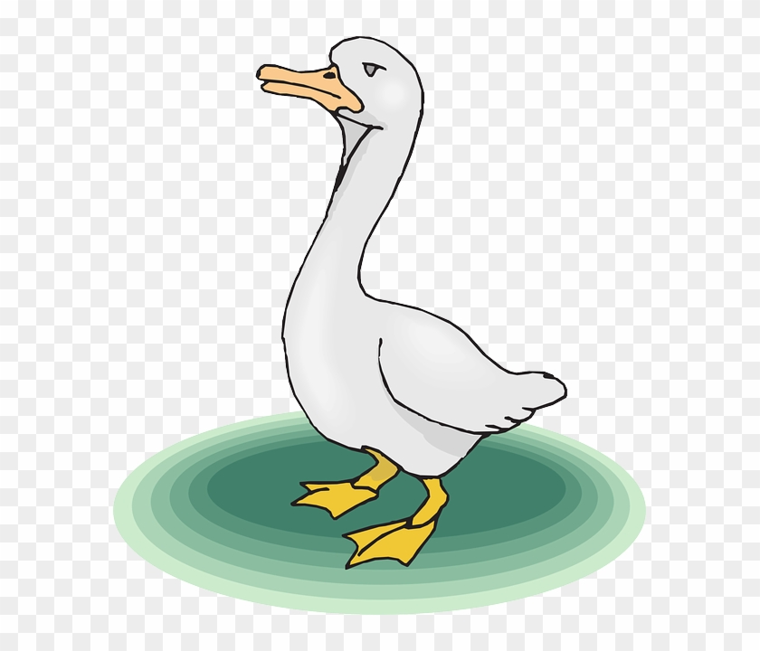 Angry, Cartoon, Bird, Grass, Wings, Upset, Goose - White Goose Throw Blanket #309541