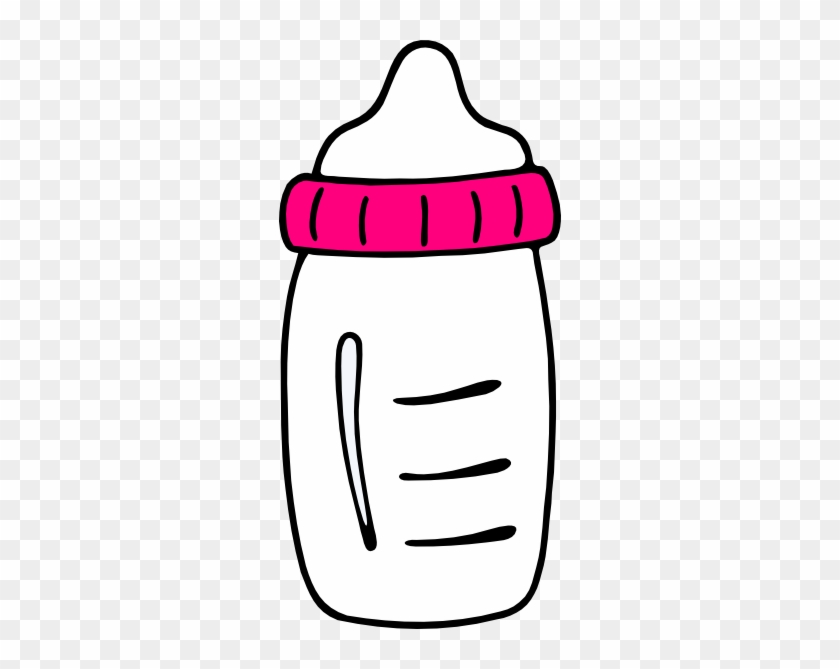 Pink Bottle Clip Art Vector Clip Art Online Royalty - Baby Bottle #309621
