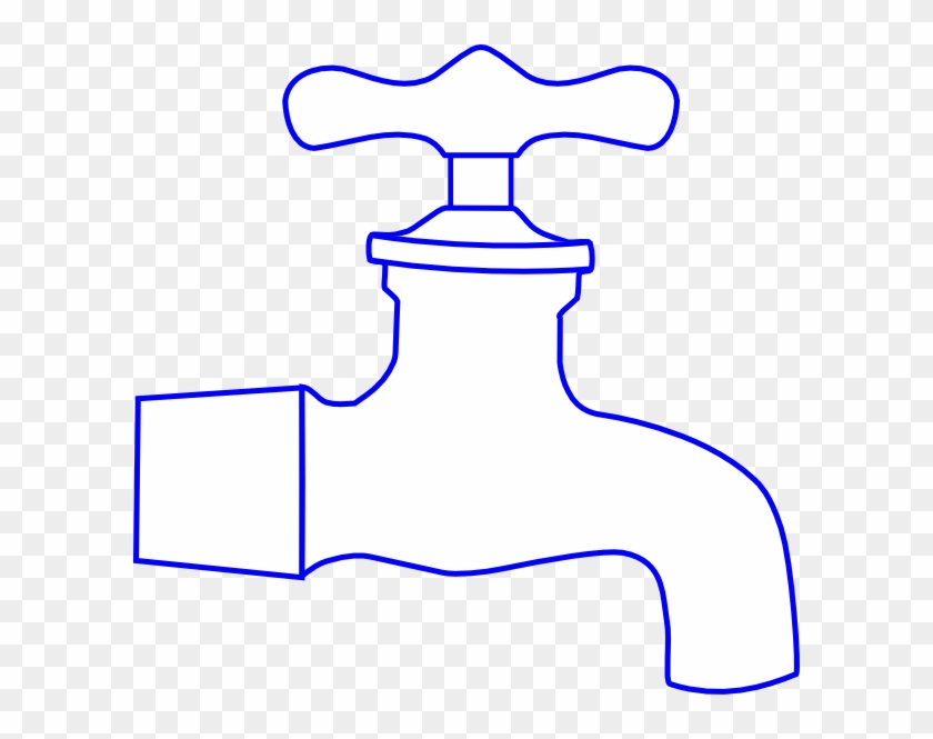 Faucet Blue Clip Art At Clker - Plumbing Clip Art #309656