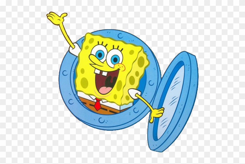 Spongebob Waving From His Window - Spongebob And Friends Png #309863