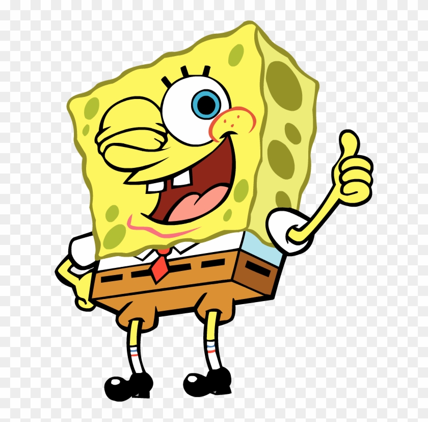 Free Icons Png - Spongebob Thumbs Up Png #309901