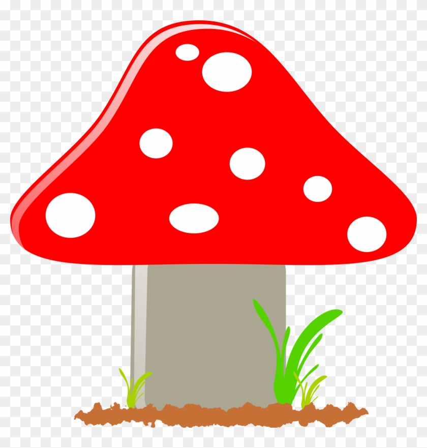 Dots Fly Agaric, Mushroom, Toxic, Poisonous, Red, Dots - Big Mushroom Clipart #309924