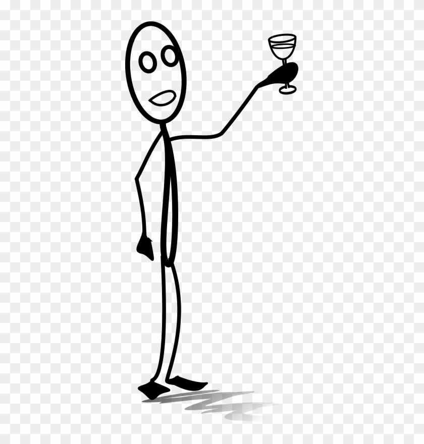 Al Drinking A Toast Png Images - Stick Figure Drinking Alcohol #309926