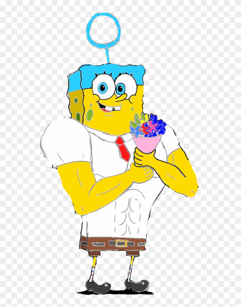 Spongebob Holding The Flowers By Lillycervantes On - Spongebob Holding The Flowers By Lillycervantes On #310051