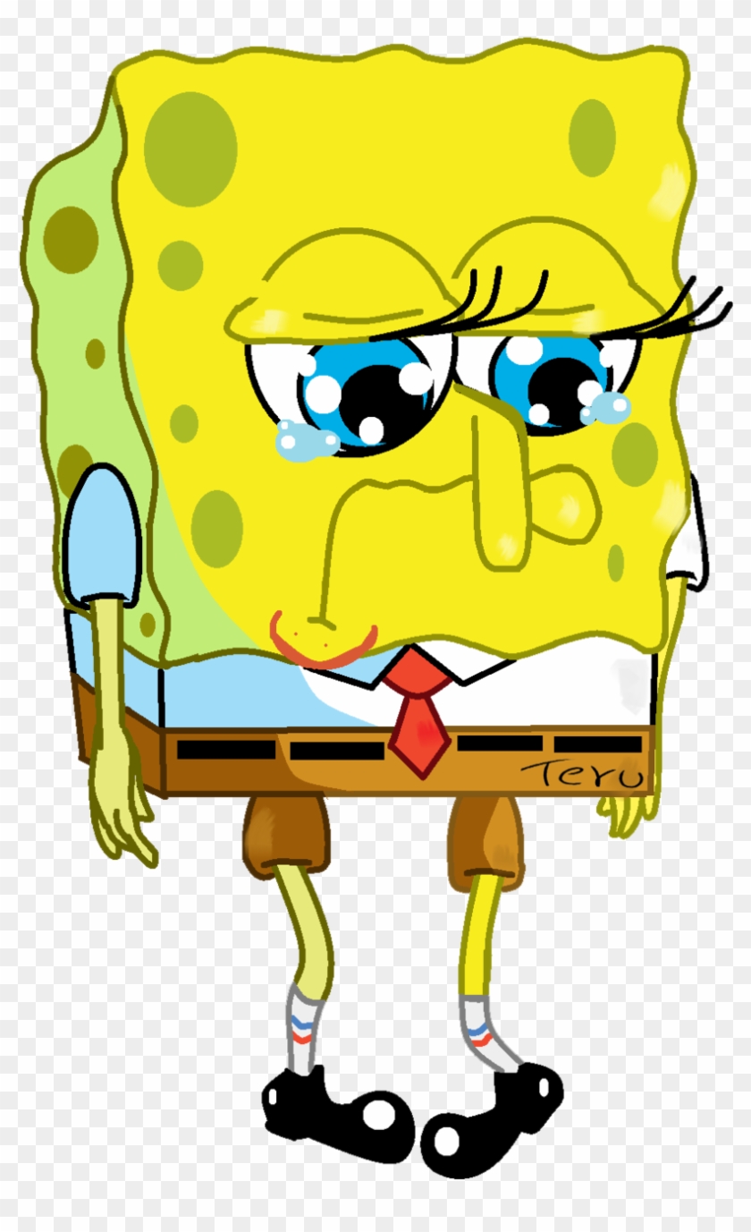 Sad Spongebob Clipart - Spongebob Crying Png #310060