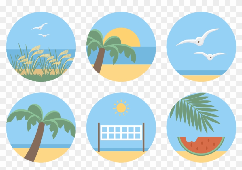 Dibujos Animados De Playa Tropical Icono - Icono Vacaciones Png #310306