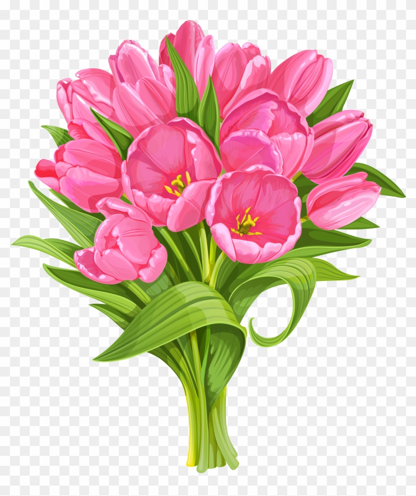 Tulips Bouquet Transparent - Flower Bouquet Clip Art #310372
