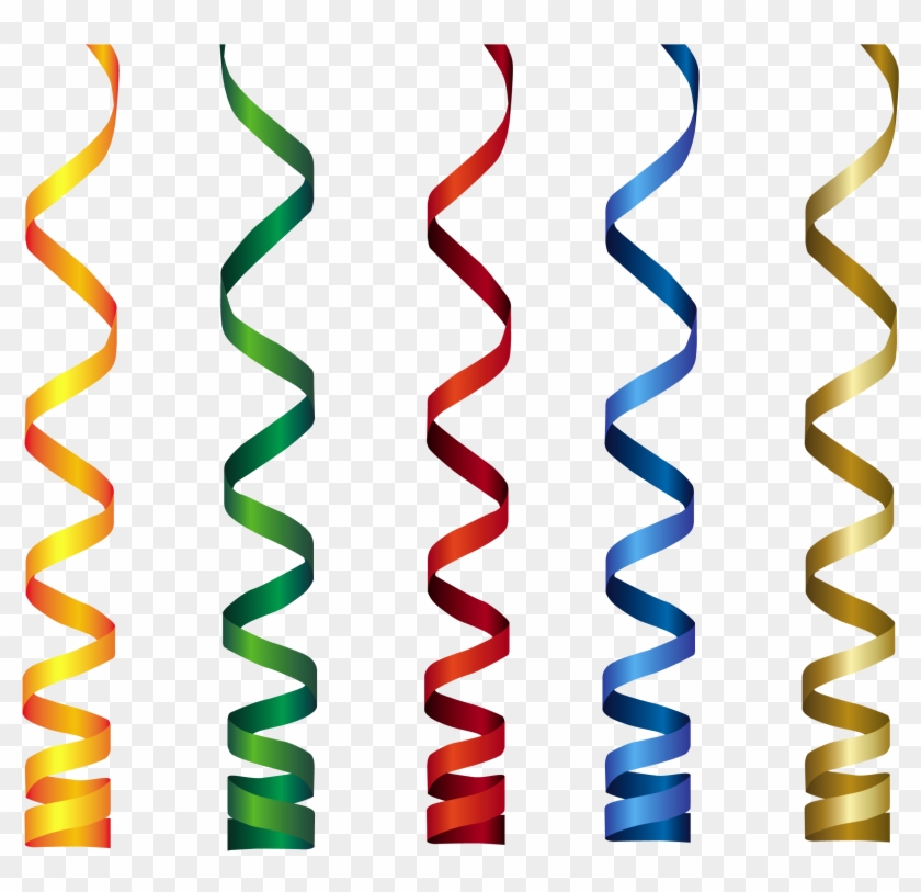 36 Curly Clip Art Flowing Ribbons Png - Birthday Ribbon Clip Art #310375