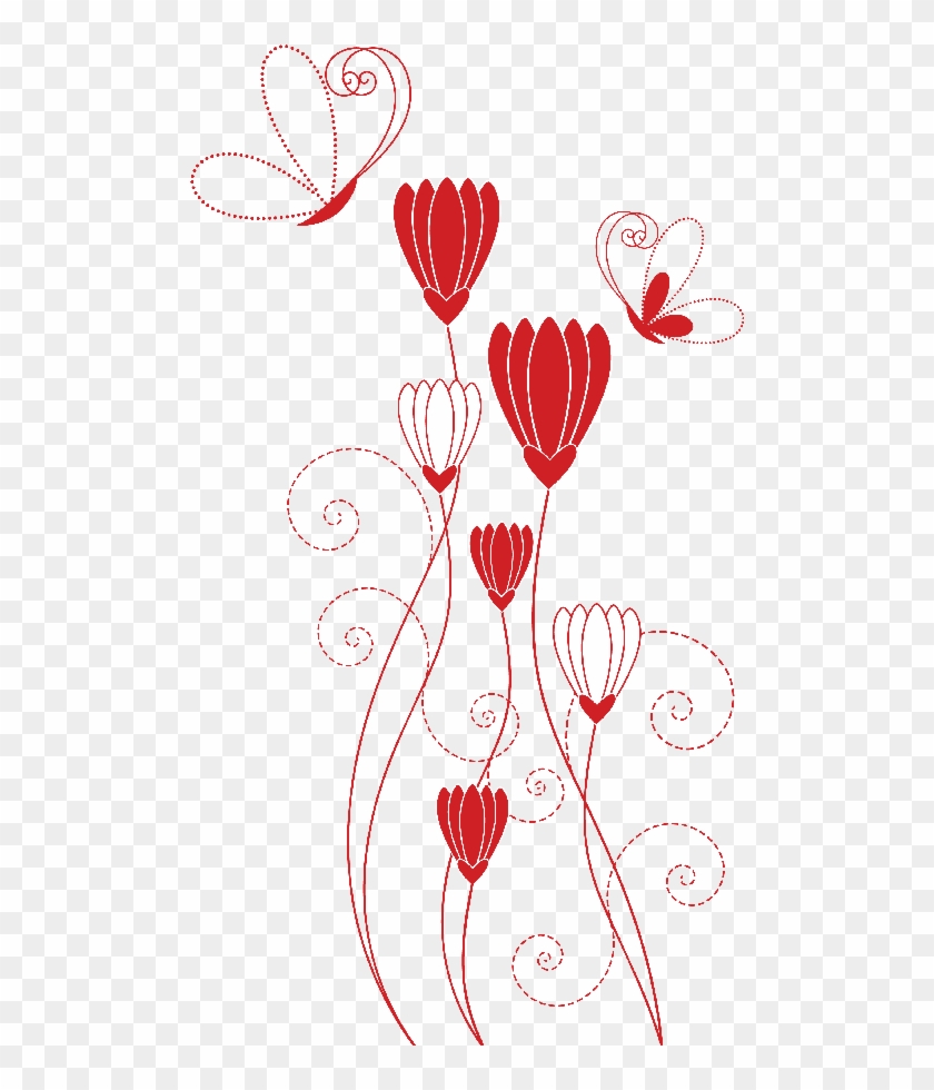 Flores Ilustraciones En Png Para Artesanía Y Diseños - Red Flowers Vector Png #310414