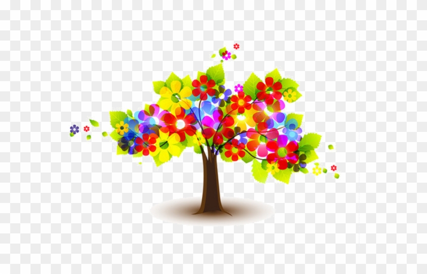 Arbre,tubes,png - Un Arboles Con Flores #310416