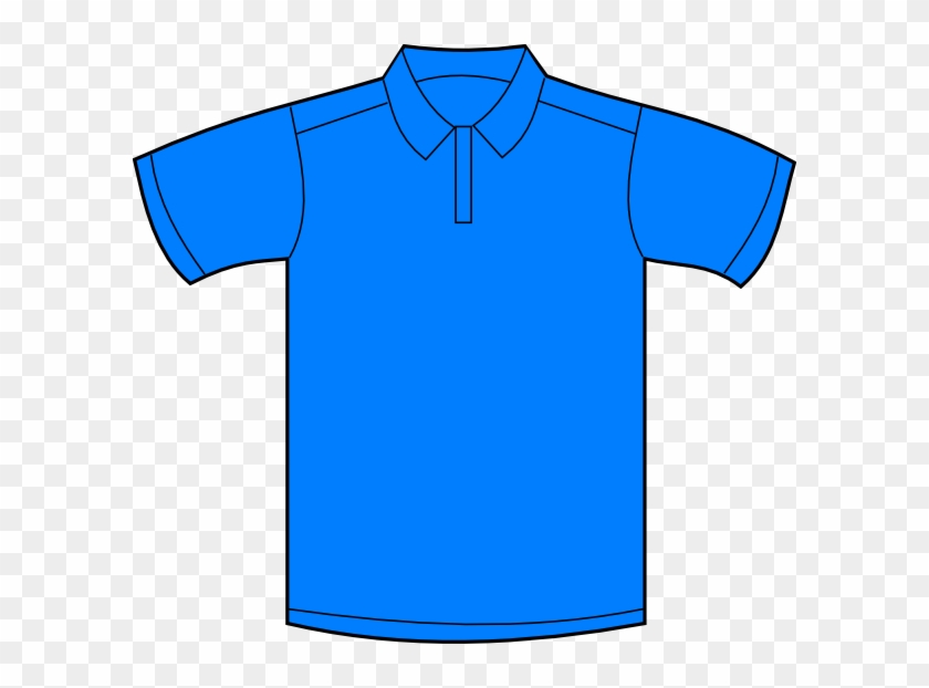 Polo Shirt Illustration Clipart - Blue Polo Shirt Cartoon #310630