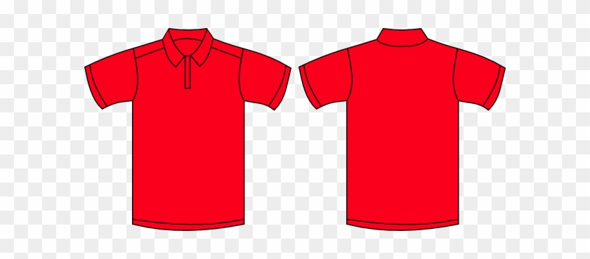 Red Polo Shirt Clip Art At Clker - Red Polo T Shirt Template #310677