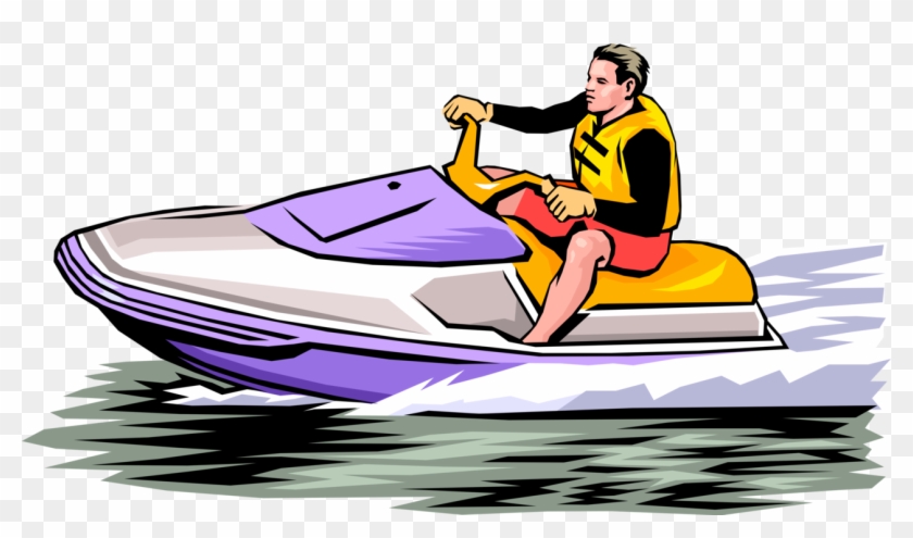 Vector Illustration Of Personal Watercraft Personal - Water Sport Vector Png #310859