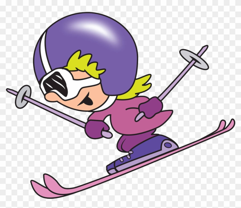 Alpine Skiing Cartoon Clip Art - Alpine Skiing Cartoon Clip Art #310944