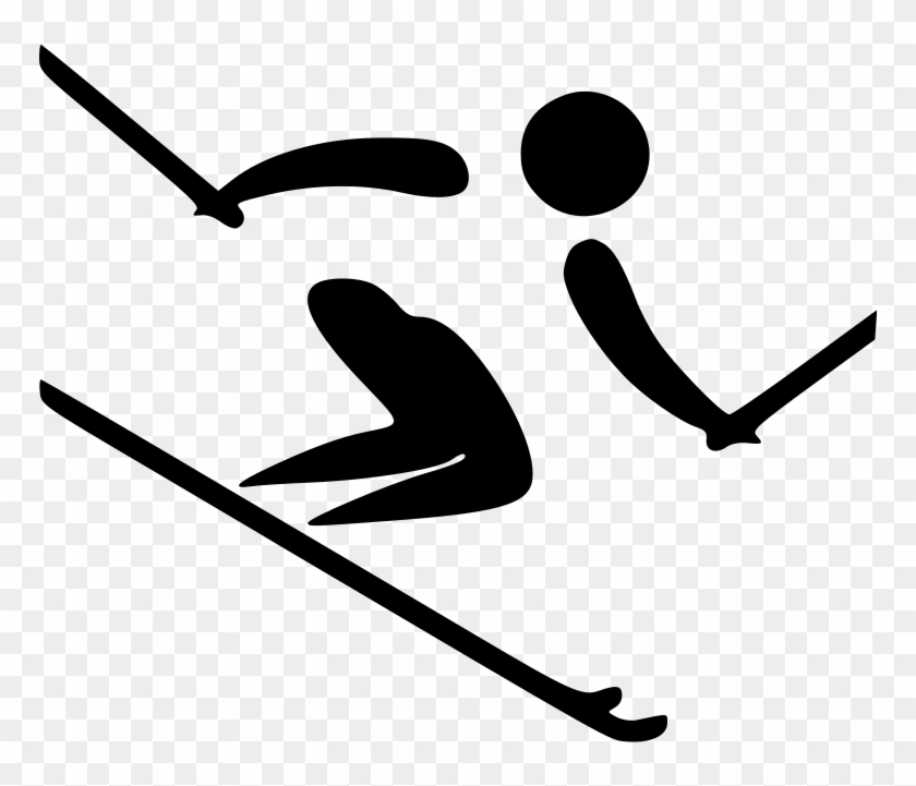 Alpine Skiing Pictogram - Alpine Skiing Logo #310956