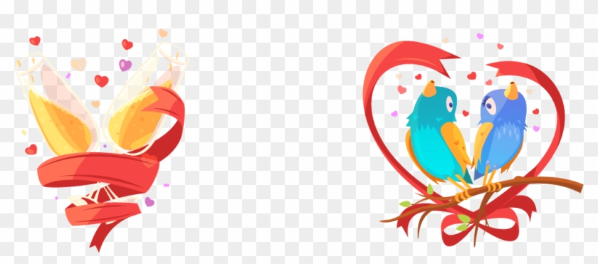 Lovebird Graphic Design Illustration - Love Bird Vector Png #310965