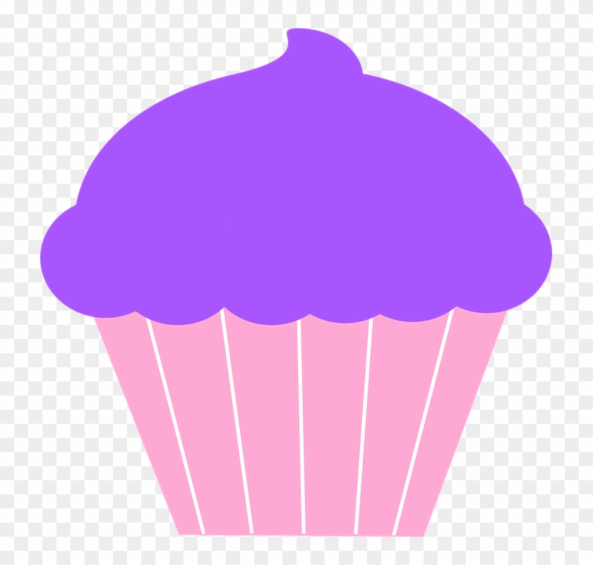 Dessert Clipart Purple Cupcake - Purple Cupcake Clipart #311017