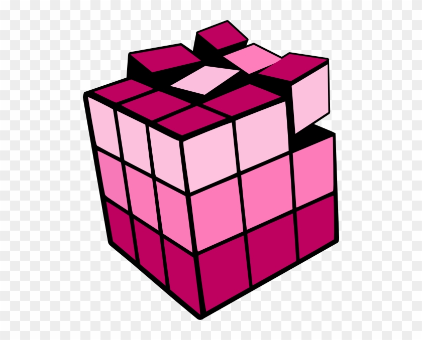 Rubik's Cube Three-dimensional Space Clip Art - Pink Rubik's Cube #311249