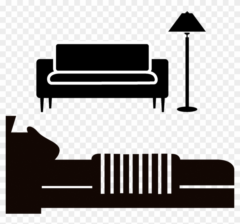 Couch Bed Silhouette Furniture - Furniture Silhouette #311277