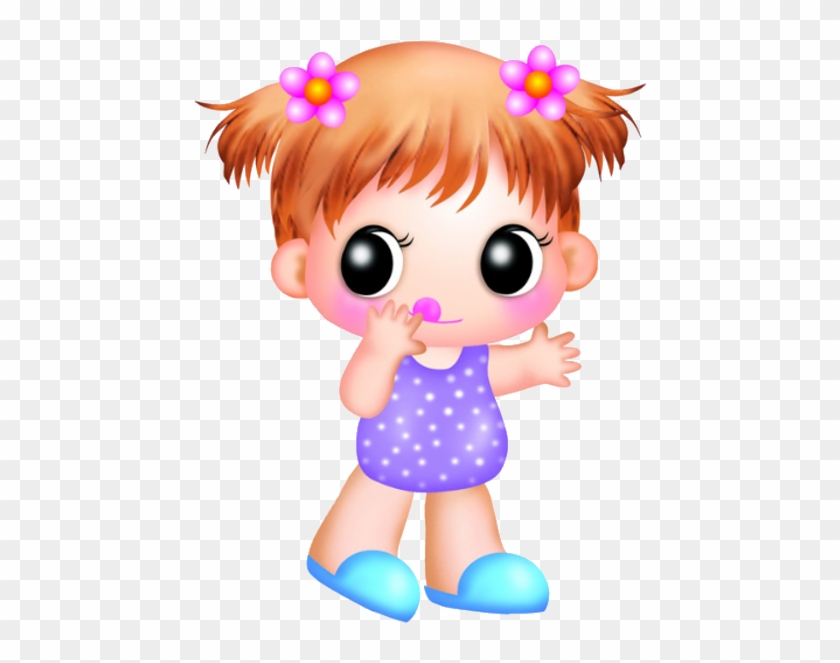 Cute And Funny Baby Girl Clip Art Images On A Transparent - Cute Baby Girl Cartoon #311303