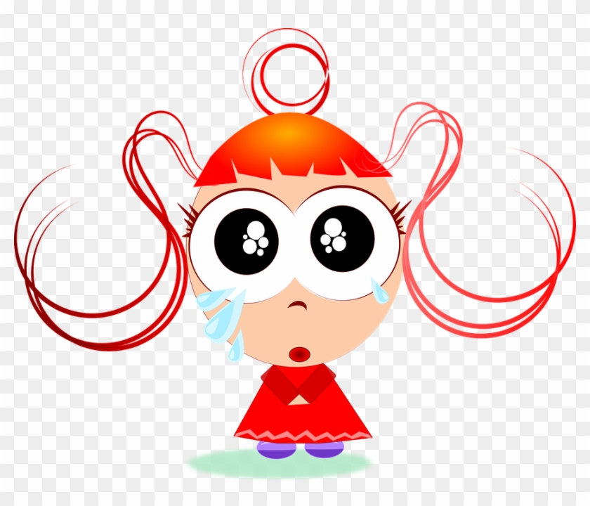 Baby Girl Cartoons 14, - Little Girl Crying Png #311313
