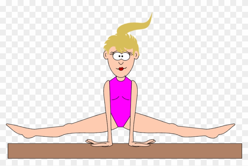 Cartoon Gymnastics Clip Art Danasrif Top - Splits Clipart With Transparent Background #311381