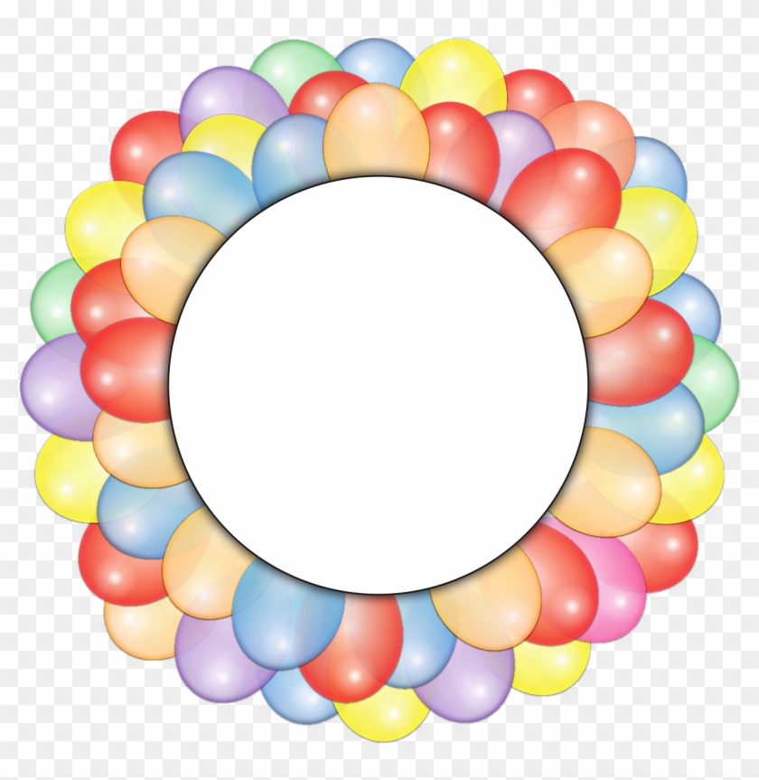 Vacation, Balloons, Circle, Frame, Copy Space - Steigt Geburtstags-party Im Ballon Auf Runder Aufkleber #311452