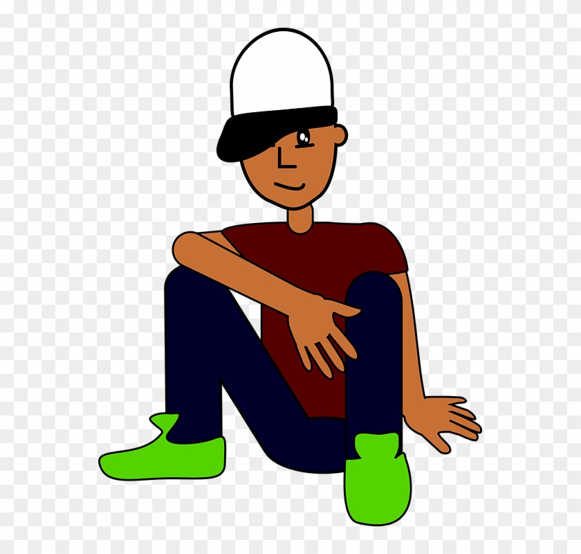 Photographer Kneeling Cliparts 13, - Cartoon Teen Boy Png #311478