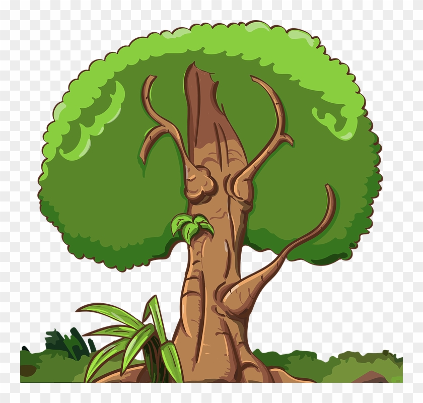 Tree House Clipart 14, - Guy Under A Tree Cartoon #311512