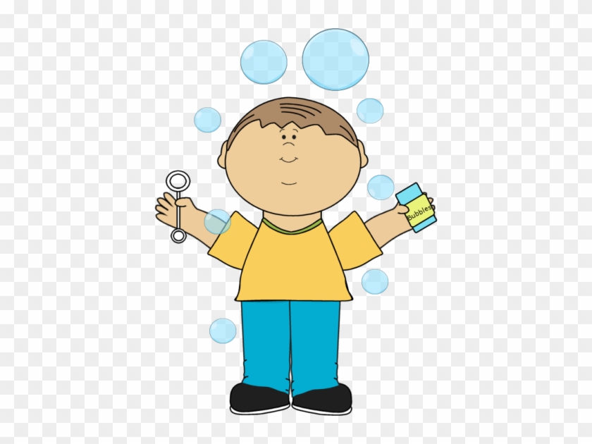 Boy Playing With Bubbles - Blowing Bubbles Clip Art #311544