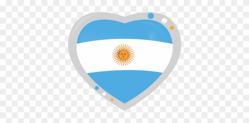 Argentinian Flag On A Heart - Flag Of Argentina #311581