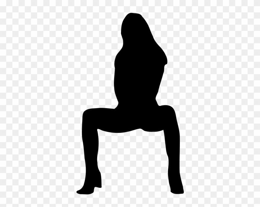 Woman Silhouette 54 Clipart, Vector - Full Body Silhouette Sitting #311772