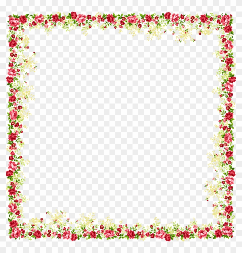 Flower And Butterfly Border Design Png - Flower And Butterfly Border Design Png #311785