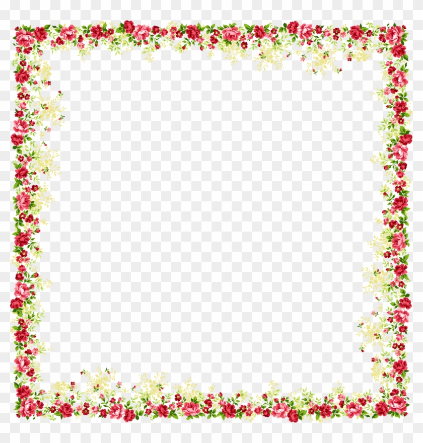 Flower And Butterfly Border Design Png - Flower And Butterfly Border Design Png #311785