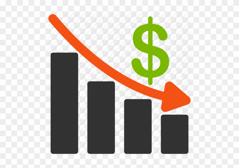 Graph Clipart Finance - Money Decrease Icon #311920